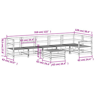 vidaXL 7 Piece Garden Sofa Set Solid Wood Pine - 3250880 - Sofa In Store