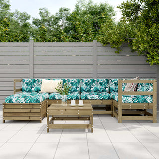 vidaXL 7 Piece Garden Sofa Set Impregnated Wood Pine - 3250911 - Sofa In Store