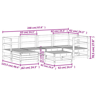 vidaXL 7 Piece Garden Sofa Set Impregnated Wood Pine - 3250911 - Sofa In Store