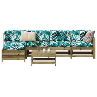 vidaXL 6 Piece Garden Sofa Set Impregnated Wood Pine - 3250927 - Sofa In Store