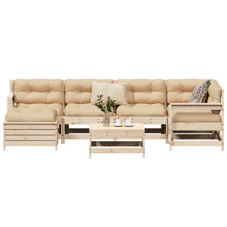 vidaXL 7 Piece Garden Sofa Set Solid Wood Pine - 3250956 - Sofa In Store