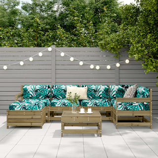 vidaXL 7 Piece Garden Sofa Set Impregnated Wood Pine - 3250959 - Sofa In Store