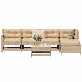 vidaXL 6 Piece Garden Sofa Set Solid Wood Pine - 3250960 - Sofa In Store