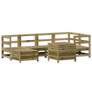 vidaXL 7 Piece Garden Sofa Set Impregnated Wood Pine - 3250967 - Sofa In Store