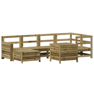 vidaXL 7 Piece Garden Sofa Set Impregnated Wood Pine - 3250971 - Sofa In Store