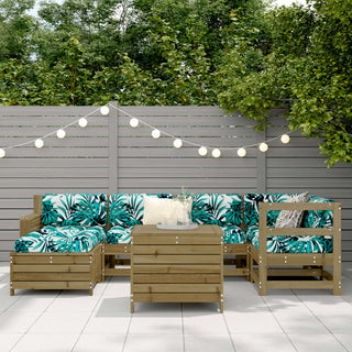 vidaXL 7 Piece Garden Sofa Set Impregnated Wood Pine - 3250971 - Sofa In Store