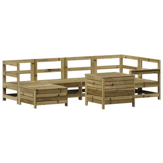 vidaXL 7 Piece Garden Sofa Set Impregnated Wood Pine - 3250975 - Sofa In Store