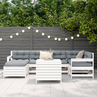 vidaXL 7 Piece Garden Sofa Set White Solid Wood Pine - 3250985 - Sofa In Store