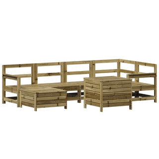 vidaXL 7 Piece Garden Sofa Set Impregnated Wood Pine - 3250987 - Sofa In Store