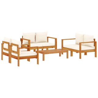vidaXL 5 Piece Garden Sofa Set with Cushions Solid Wood Acacia - 3214840 - Sofa In Store