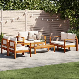 vidaXL 5 Piece Garden Sofa Set with Cushions Solid Wood Acacia - 3214840 - Sofa In Store