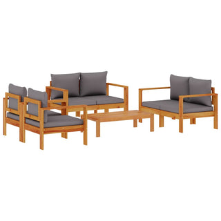 vidaXL 5 Piece Garden Sofa Set with Cushions Solid Wood Acacia - 3214845 - Sofa In Store