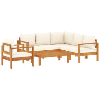 vidaXL 5 Piece Garden Sofa Set with Cushions Solid Wood Acacia - 3214849 - Sofa In Store