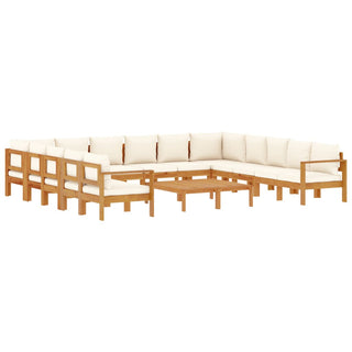 vidaXL 10 Piece Garden Sofa Set with Cushions Solid Wood Acacia - Sofa In Store