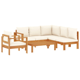vidaXL 5 Piece Garden Sofa Set with Cushions Solid Wood Acacia - 3214858 - Sofa In Store