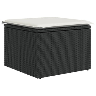 vidaXL 10 Piece Garden Sofa Set with Cushions Black Poly Rattan - 3228896 - Sofa In Store