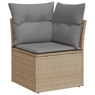 vidaXL 10 Piece Garden Sofa Set with Cushions Beige Poly Rattan - 3228899 - Sofa In Store