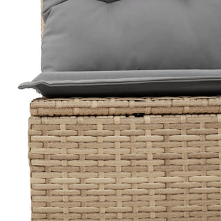 vidaXL 10 Piece Garden Sofa Set with Cushions Beige Poly Rattan - 3228899 - Sofa In Store
