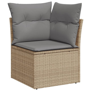 vidaXL 11 Piece Garden Sofa Set with Cushions Beige Poly Rattan - 3228919 - Sofa In Store