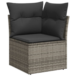 vidaXL 11 Piece Garden Sofa Set with Cushions Grey Poly Rattan - 3228920 - Sofa In Store
