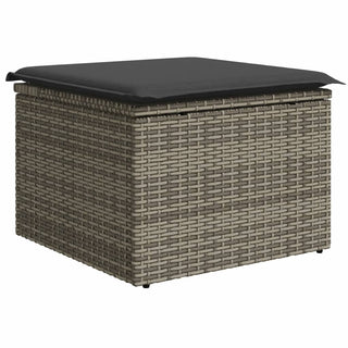 vidaXL 11 Piece Garden Sofa Set with Cushions Grey Poly Rattan - 3228920 - Sofa In Store