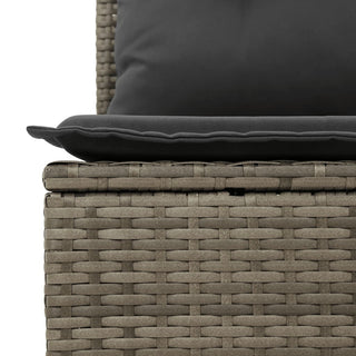 vidaXL 11 Piece Garden Sofa Set with Cushions Grey Poly Rattan - 3228920 - Sofa In Store