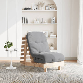 vidaXL Futon Sofa Bed with Mattress 60x206x11 cm Solid Wood Pine - Sofa In Store
