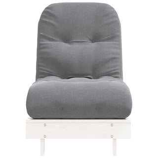 vidaXL Futon Sofa Bed with Mattress White 60x206x11 cm Solid Wood Pine - Sofa In Store