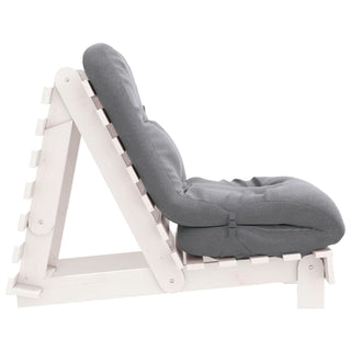 vidaXL Futon Sofa Bed with Mattress White 60x206x11 cm Solid Wood Pine - Sofa In Store