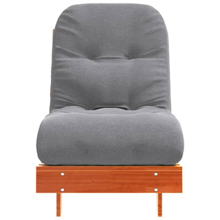 vidaXL Futon Sofa Bed with Mattress Wax Brown 60x206x11 cm Solid Wood Pine - Sofa In Store