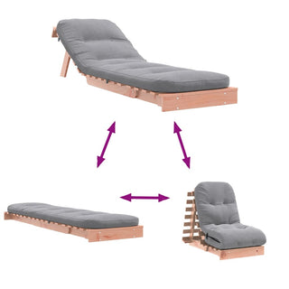 vidaXL Futon Sofa Bed with Mattress 60x206x11 cm Solid Wood Douglas - Sofa In Store