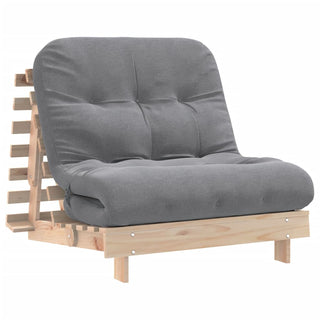vidaXL Futon Sofa Bed with Mattress 80x206x11 cm Solid Wood Pine - Sofa In Store