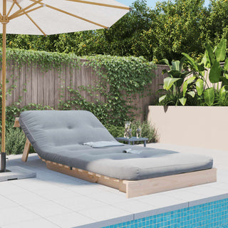 vidaXL Futon Sofa Bed with Mattress 80x206x11 cm Solid Wood Pine - Sofa In Store