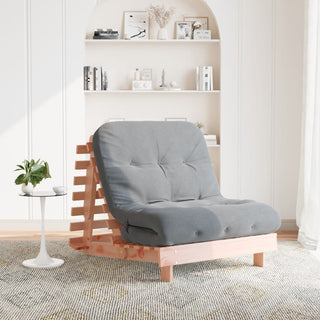 vidaXL Futon Sofa Bed with Mattress 80x206x11 cm Solid Wood Douglas - Sofa In Store