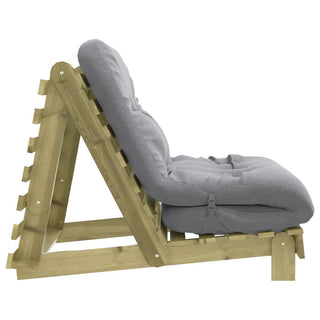 vidaXL Futon Sofa Bed with Mattress 80x206x11 cm Impregnated Wood Pine - Sofa In Store