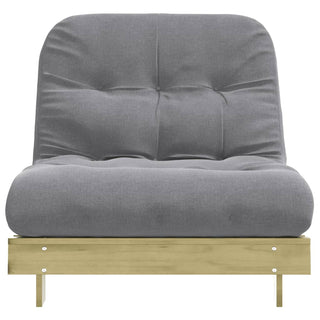vidaXL Futon Sofa Bed with Mattress 90x206x11 cm Impregnated Wood Pine - Sofa In Store