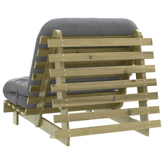 vidaXL Futon Sofa Bed with Mattress 90x206x11 cm Impregnated Wood Pine - Sofa In Store