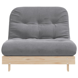 vidaXL Futon Sofa Bed with Mattress 100x206x11 cm Solid Wood Pine - Sofa In Store