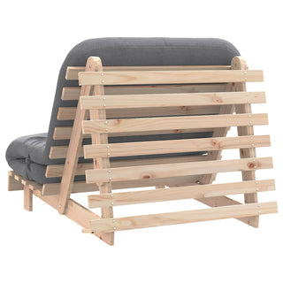 vidaXL Futon Sofa Bed with Mattress 100x206x11 cm Solid Wood Pine - Sofa In Store
