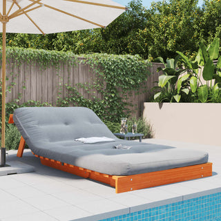 vidaXL Futon Sofa Bed with Mattress Wax Brown 100x206x11 cm Solid Wood Pine - Sofa In Store