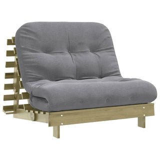 vidaXL Futon Sofa Bed with Mattress 100x206x11 cm Impregnated Wood Pine - Sofa In Store