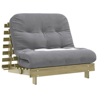 vidaXL Futon Sofa Bed with Mattress 100x206x11 cm Impregnated Wood Pine - Sofa In Store