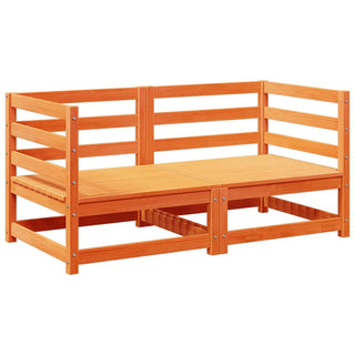 vidaXL 2 Piece Garden Sofa Set Wax Brown Solid Wood Pine - Sofa In Store