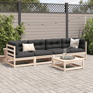 vidaXL 5 Piece Garden Sofa Set Solid Wood Pine - 3299279 - Sofa In Store
