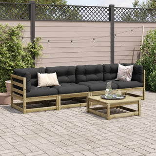 vidaXL 5 Piece Garden Sofa Set Impregnated Wood Pine - 3299282 - Sofa In Store