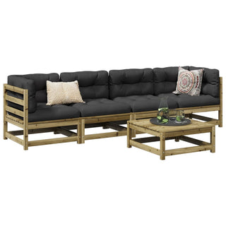 vidaXL 5 Piece Garden Sofa Set Impregnated Wood Pine - 3299282 - Sofa In Store