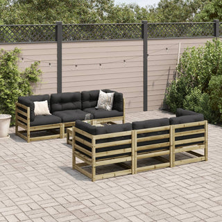 vidaXL 7 Piece Garden Sofa Set Impregnated Wood Pine - 3299300 - Sofa In Store