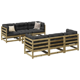 vidaXL 7 Piece Garden Sofa Set Impregnated Wood Pine - 3299300 - Sofa In Store