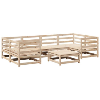 vidaXL 7 Piece Garden Sofa Set Solid Wood Pine - 3299308 - Sofa In Store