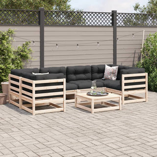 vidaXL 7 Piece Garden Sofa Set Solid Wood Pine - 3299308 - Sofa In Store